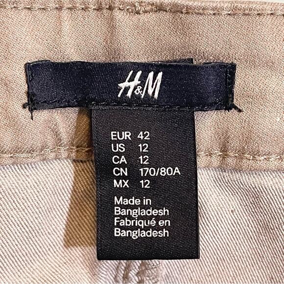 H&M Women's Tan Slim Fit Skinny Pants size 12 - Picture 9 of 11